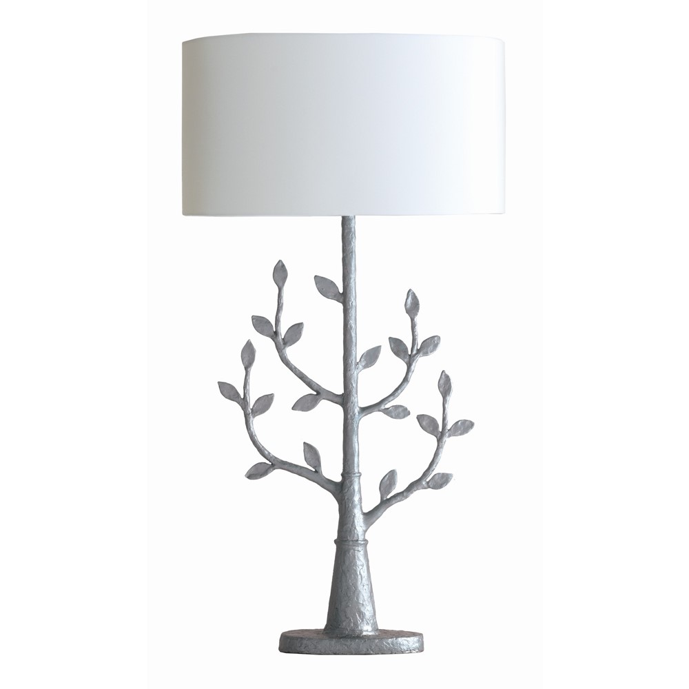 Millana Tree Table Lamp by William Yeoward in Silver Grey